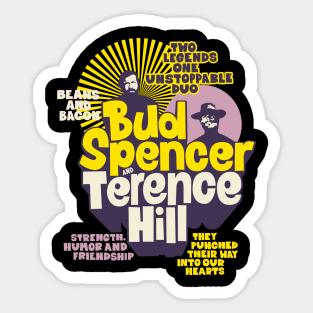 Nostalgic Tribute to Bud Spencer and Terence Hill - Iconic Duo Illustration Sticker